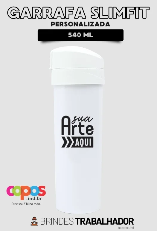 Garrafa SlimFit Branca Garrafa SlimFit Branca